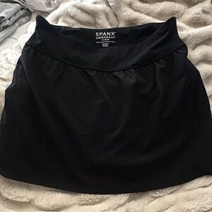SPANX Black Tennis Skort with Wide Waistband
